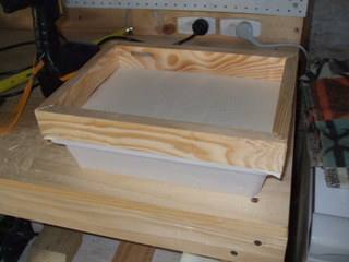 The first tray made, sitting on the catch tray